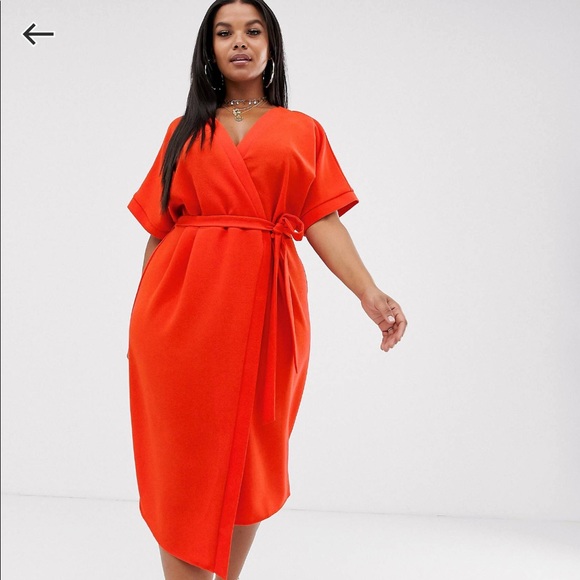 asos curve wrap dress